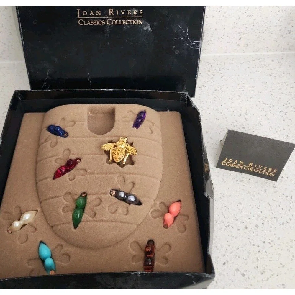 Joan Rivers 10 Ten Interchangeable Bee Pin Brooch Classic Collection